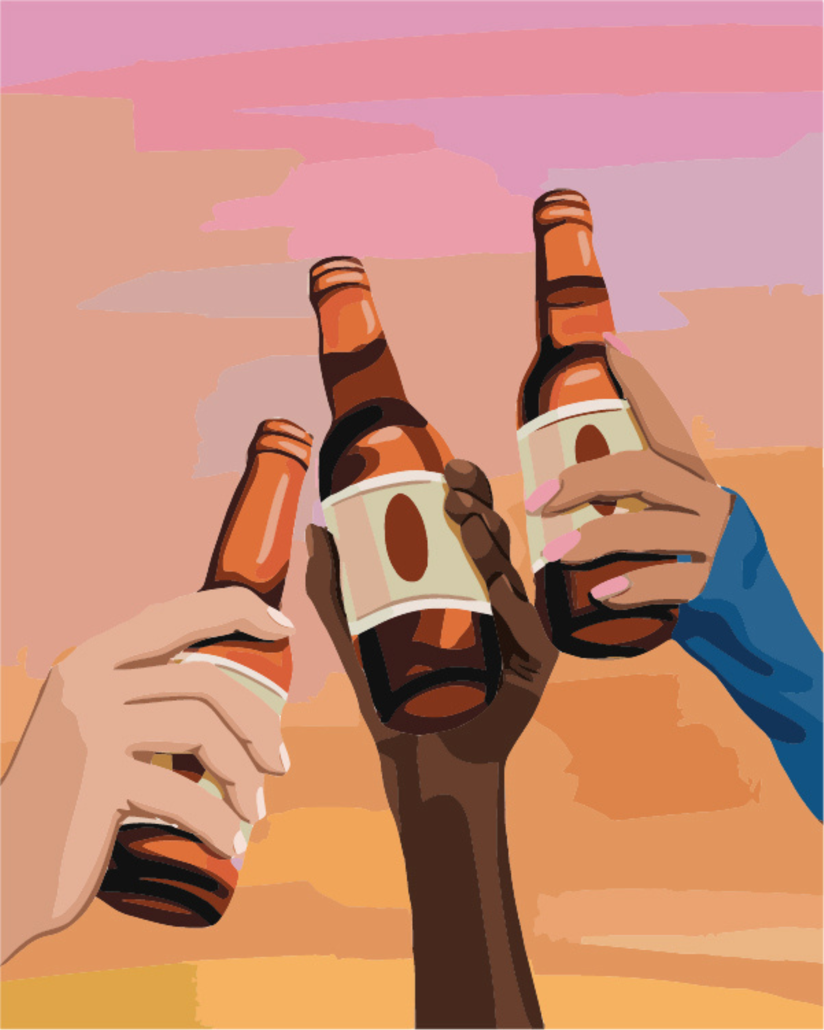 DIY Malen nach Zahlen Set - Cheers