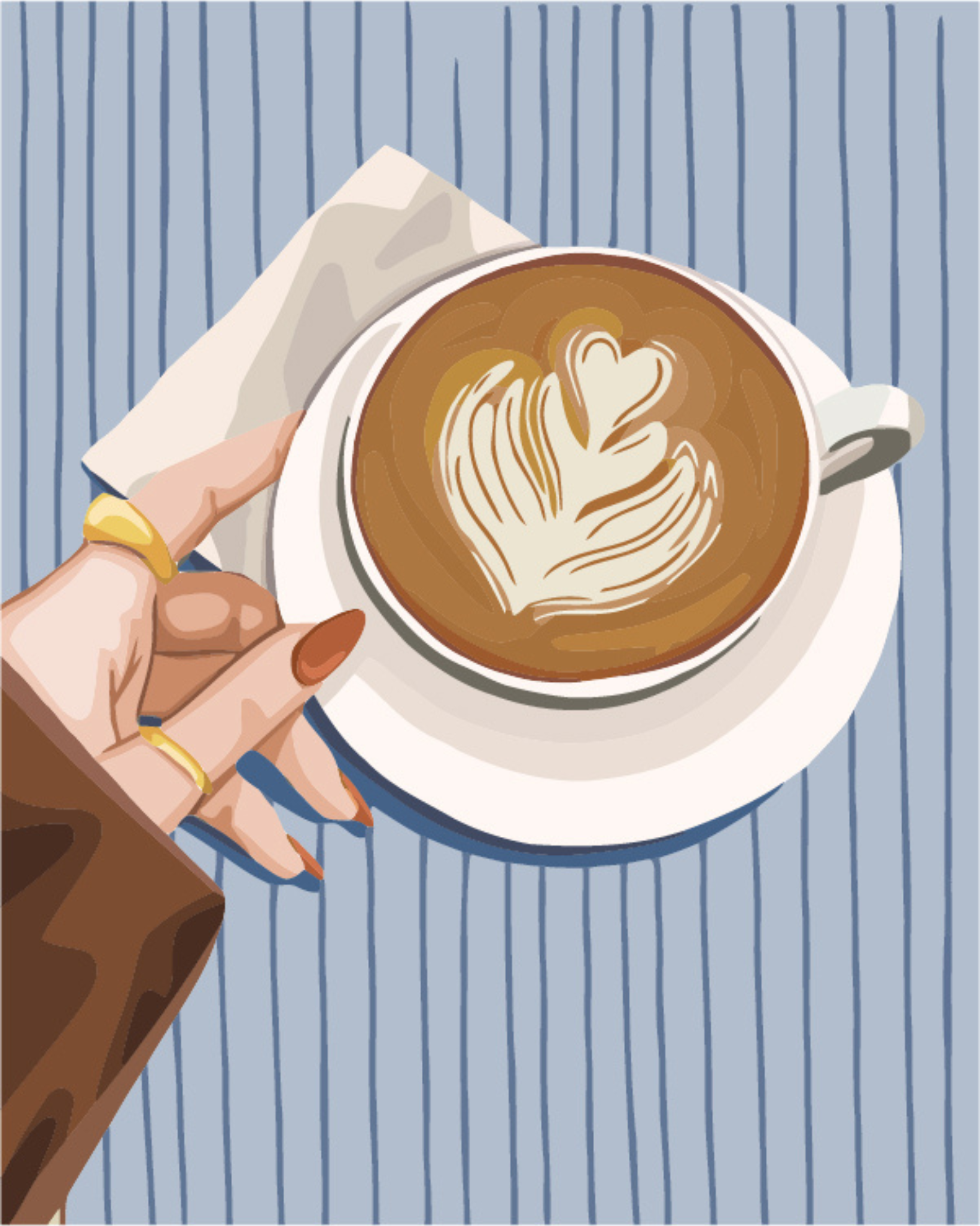 DIY Malen nach Zahlen Set - Coffee