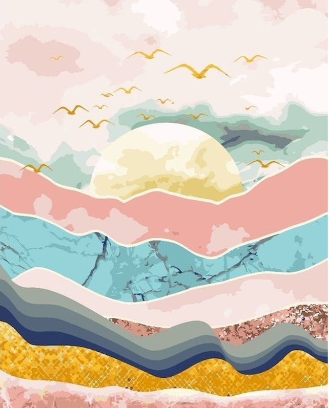 DIY Malen nach Zahlen Set - Misty Horizons