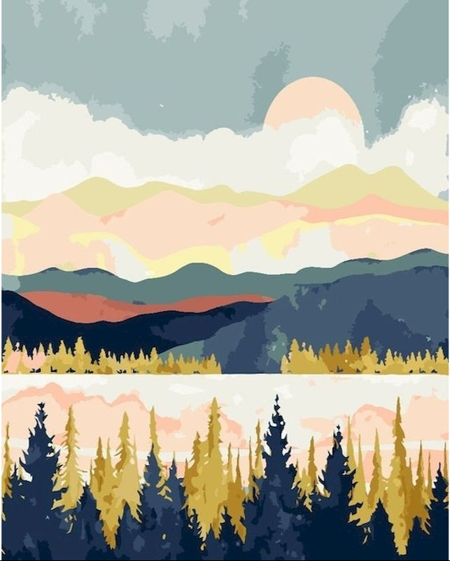 DIY Malen nach Zahlen Set - Abstract Ascent