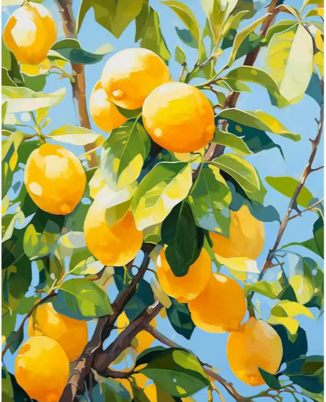 DIY Malen nach Zahlen Set - Lemons No. 3
