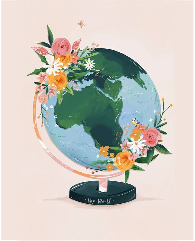 DIY Malen nach Zahlen Set - Blooming Globe