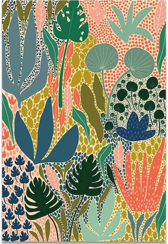 DIY Malen nach Zahlen Set - Abstract Plants
