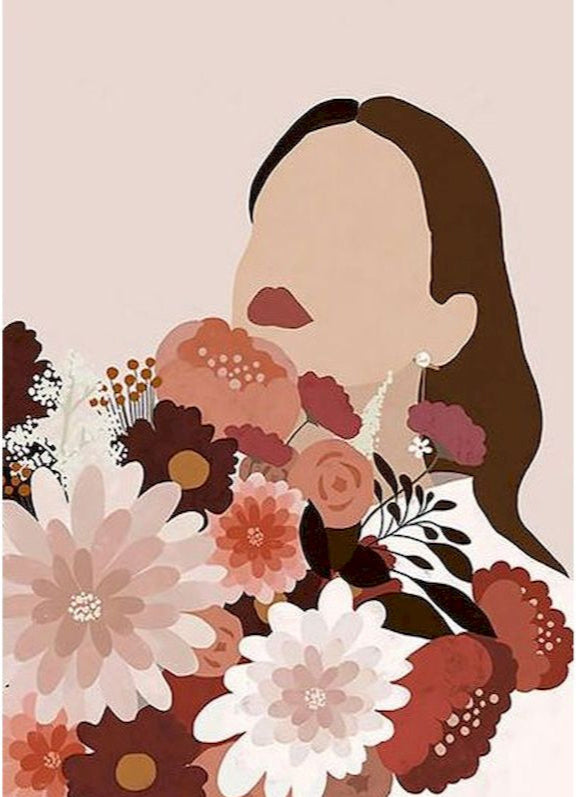 DIY Malen nach Zahlen Set - Flower Girl