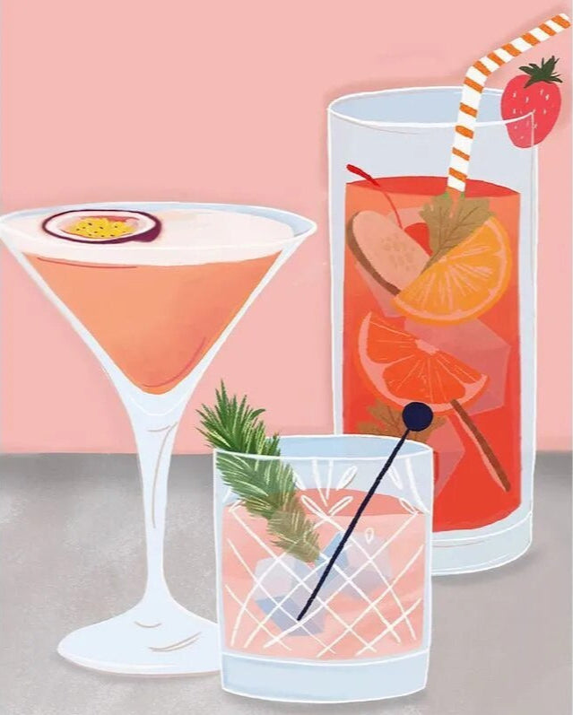 DIY Malen nach Zahlen Set - Drinks No. 2