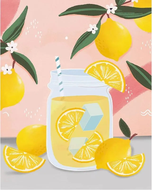 DIY Malen nach Zahlen Set - Lemonade