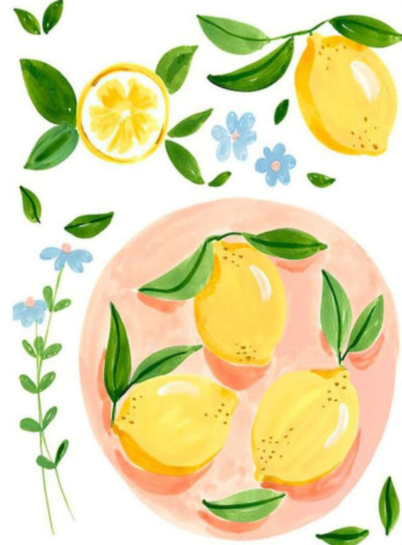 DIY Malen nach Zahlen Set - Lemons No. 1